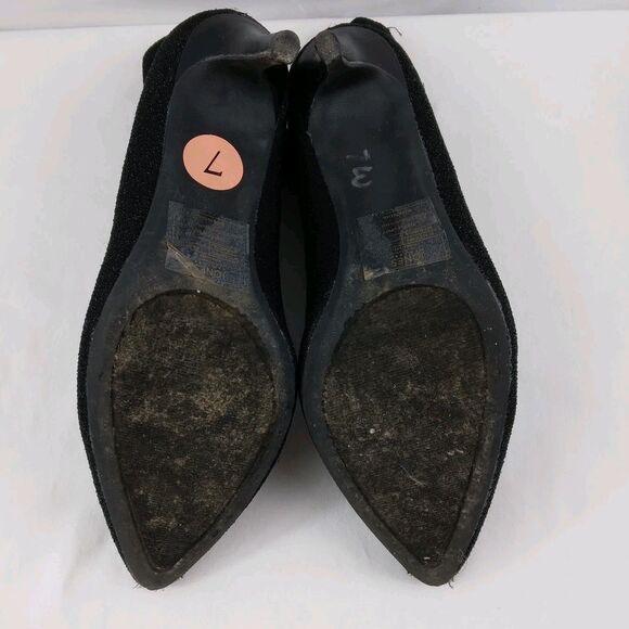 Jones New York Marcia Black Glitter Ankle Boots Witchcore Womens Size 7 - Picture 12 of 14